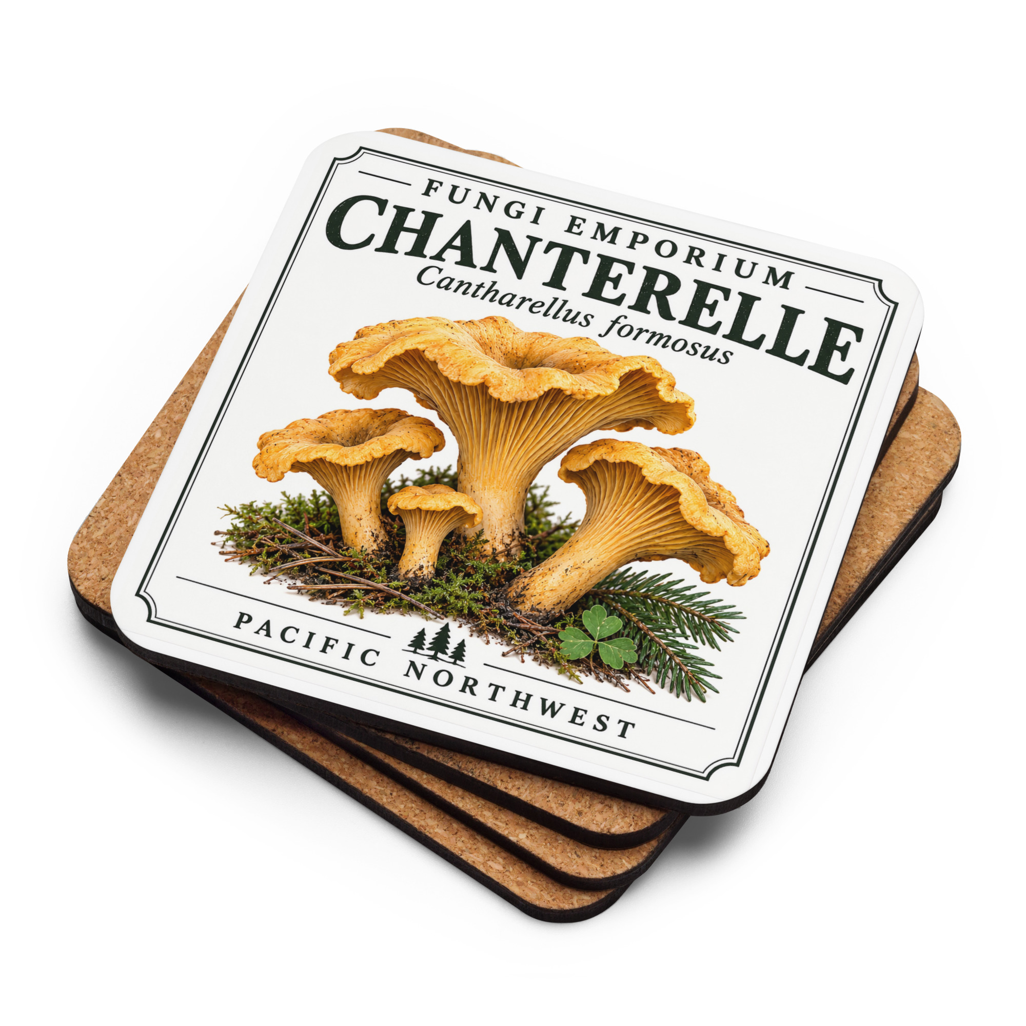 Chanterelle Cork-Back Coaster - Image 2