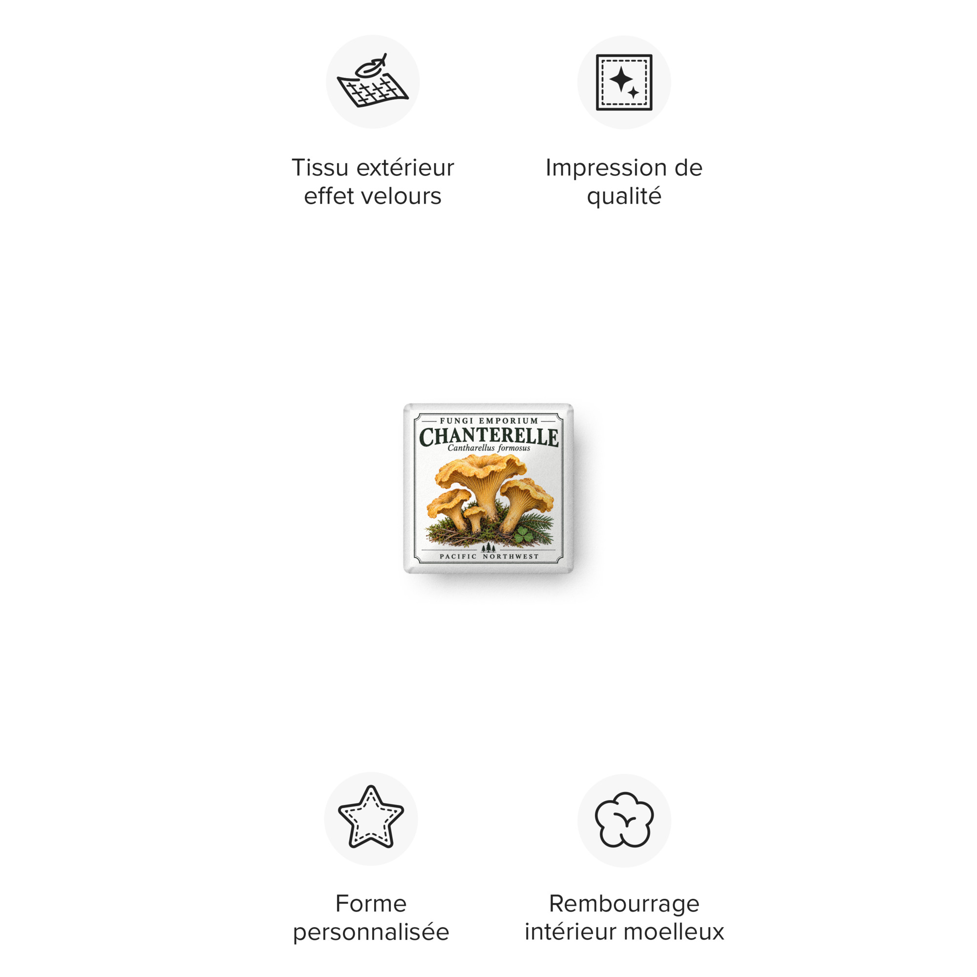 Chanterelle Square Pillow - Image 2