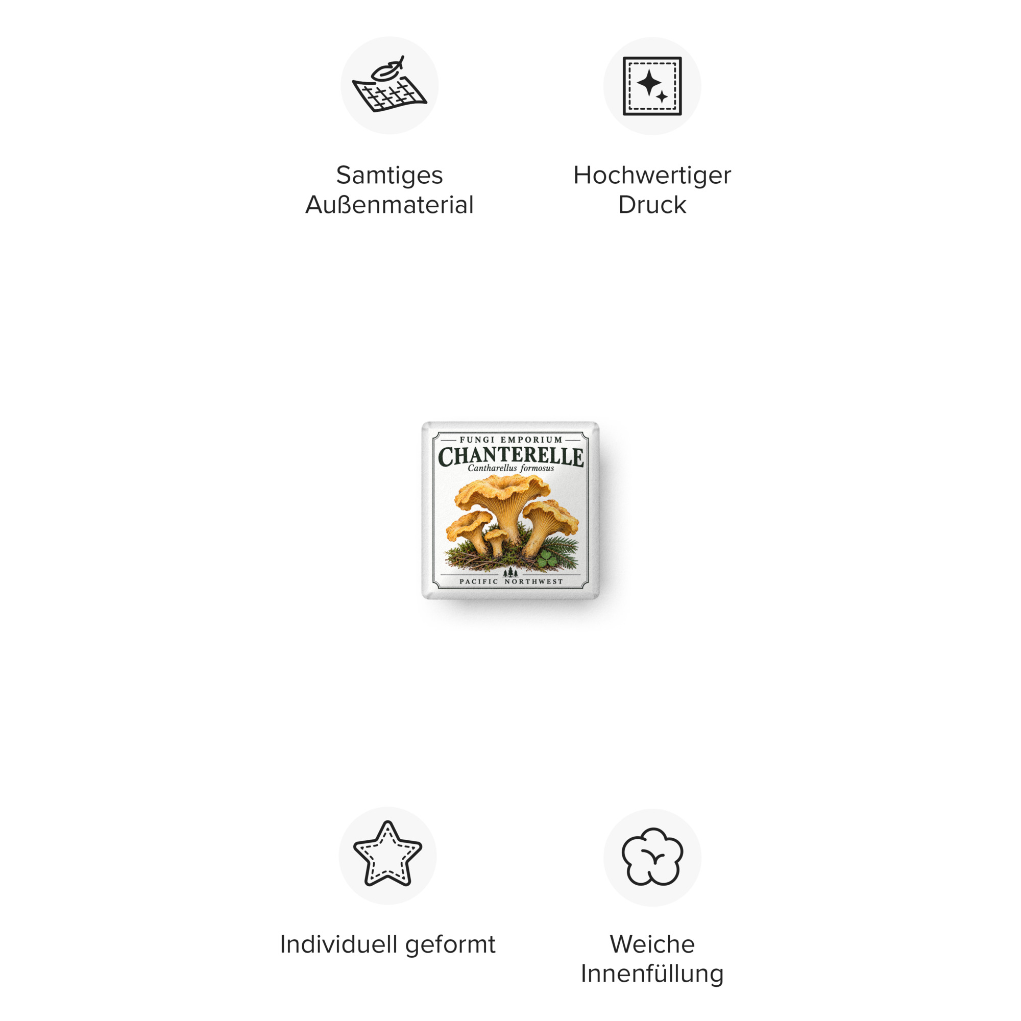 Chanterelle Square Pillow - Image 3